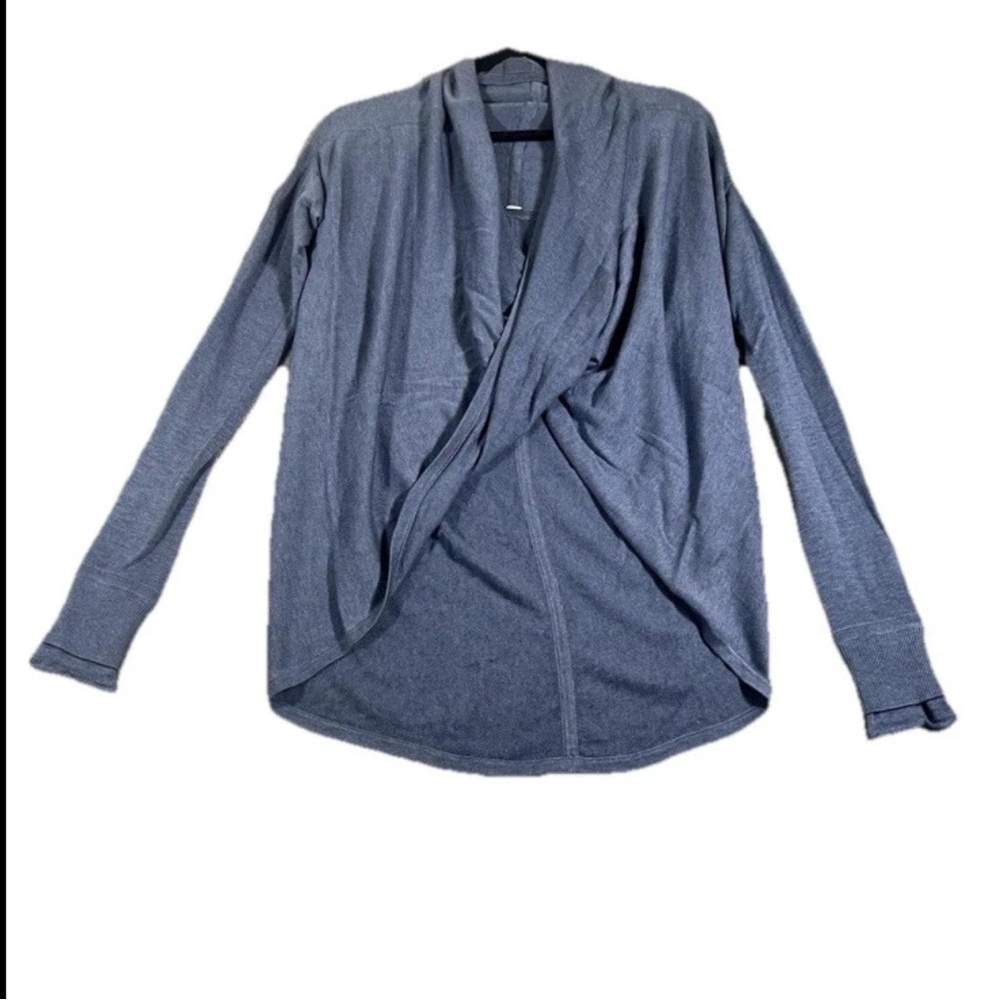 Lululemon Iconic Wrap Heathered Blue Denim size 6 Cashmere Blend